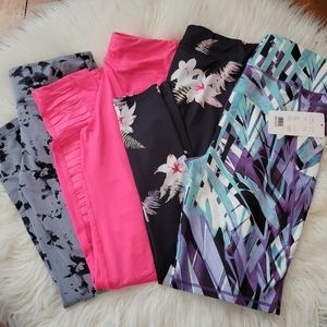 Mono b, LA Society, NY&Company-4 Piece Lot of Leggings & Bike Shorts Sz Lg 0019